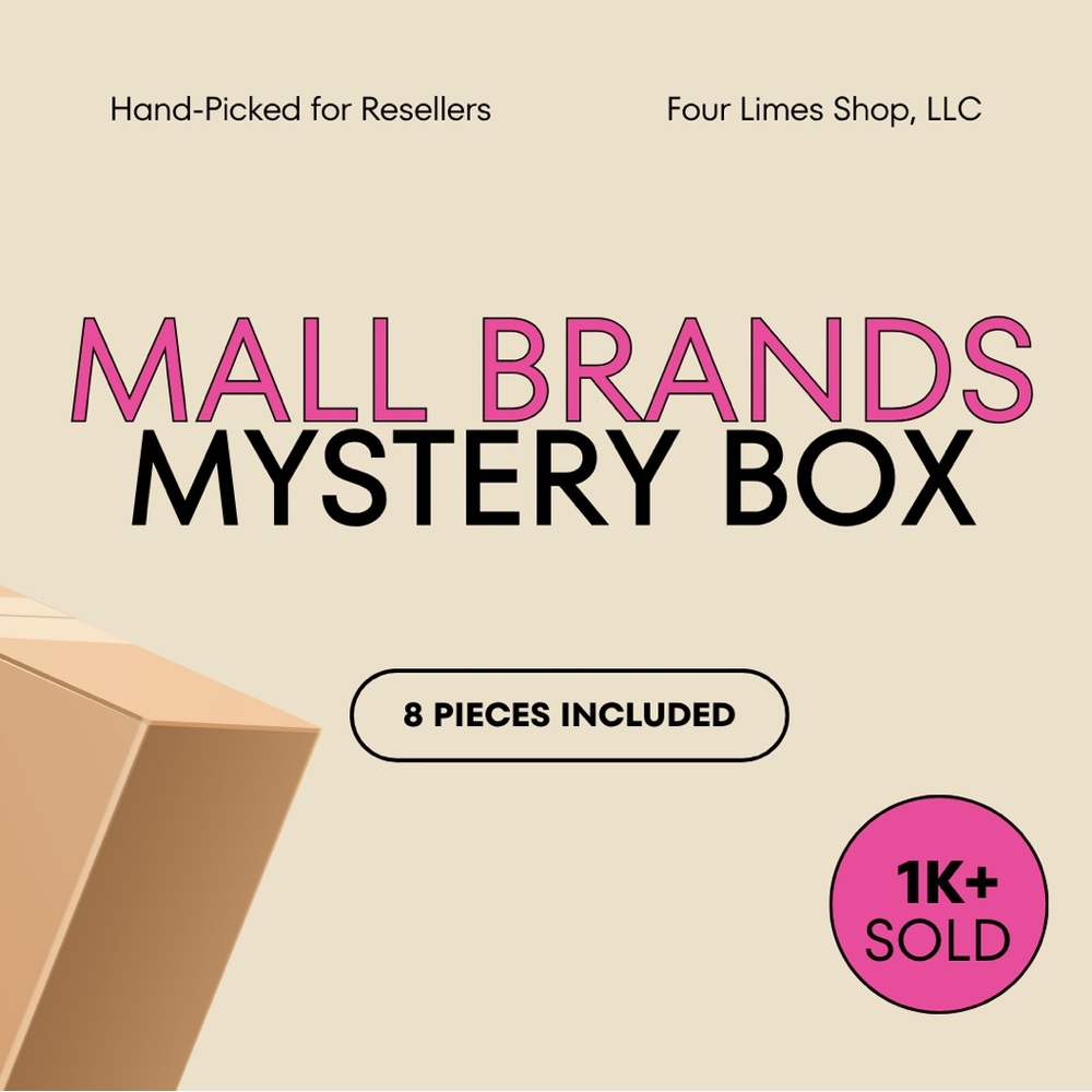 MALL BRANDS MYSTERY BOX 8 Piece Reseller Box: Assorted Brands & Sizes